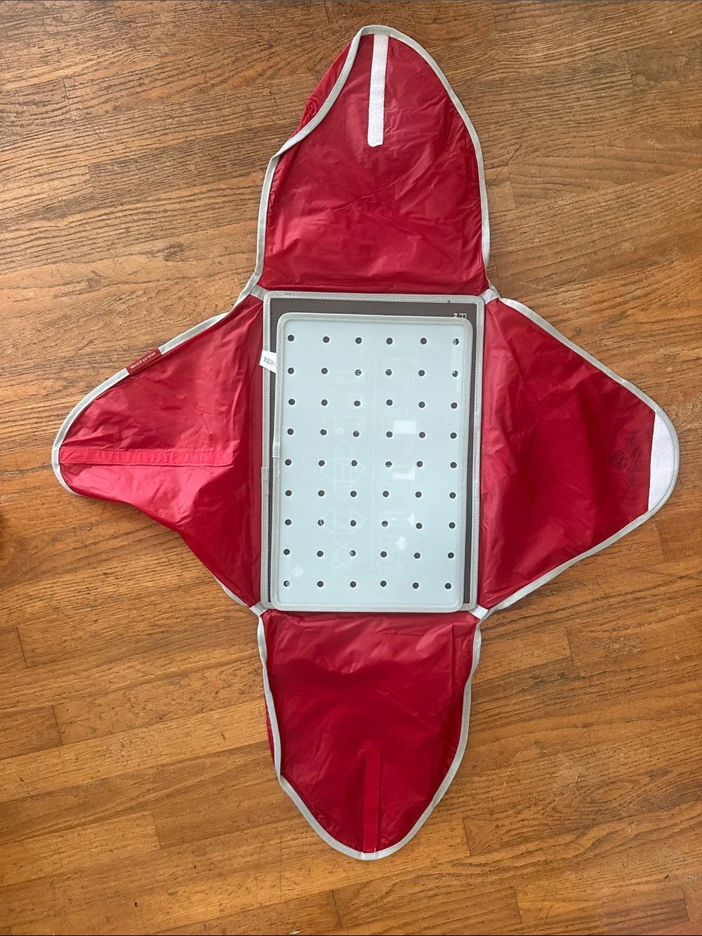 Red Travel Packing Folder with Gray Interior Panel